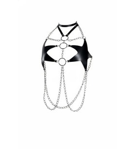 Mulvxbrf Brf02 Siyah Kadın Kemer Zincir Detaylı Vücut Harness - Brf1162 (Mulvix)