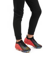 Playup Siyah Fuşya Bilekten Çoraplı Unisex Krampon GK-252-153 G (Siyah-Fusya)
