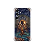 PrintiFy Samsung Galaxy S25 ile Uyumlu Simya Serisi Kozmik Denge Tasarımlı Uv Baskılı Köşe Korumalı Antişok Kılıf