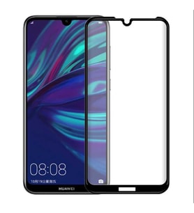 Huawei Y6S 2019 Temperli Cam Full Ekran Koruyucu (Siyah)