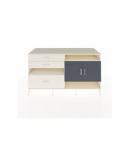 Kronos Konsol 4 Raflı 3 Çekmeceli 2 Kapaklı 176x59x99 Aytaşı-Antrasit/Aytaşı