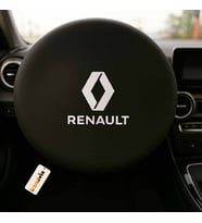 Renault Marka Araba Direksiyon Kılıfı Siyah  Direksiyon Koruyucu Penye Kumaş Kaplama