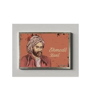 Postera Ehmedê Xanî - Ahmedê Hani Çerçeveli Posteri (32X47 cm ÇERÇEVELİ) (Siyah-Gri)