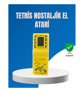 Mey İthalat® Mini Tetris El Aterisi – Taşınabilir Retro Oyun Konsolu, Pil ile Çalışan Klasik Model