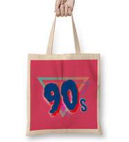 90s Vintage Retro Design Slogan Style Art- Tv Kid Movies Bez Çanta Uzun Saplı