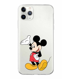 Apple iPhone 11 ProMax Uyumlu Kapak Mickey Mouse Tasarımlı Şeffaf Silikon Kılıf