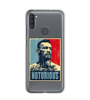Samsung Galaxy M21 Uyumlu Conor Mcgregor Notorious Desenli Şeffaf Telefon Kılıfı