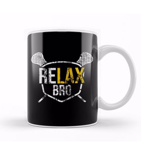 Vintage ReLAX Bro Lacrosse Cute Distressed LAX Pun Kupa Bardak Porselen