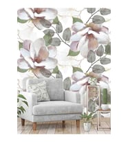 Dreamwall Sade Çiçek Desenli Silinebilir Sağlıklı Tekstil Duvar Kağıdı (Çok Renkli)