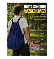 Mey İthalat® Kamp Seyahat Spor ve Piknik İçin Geniş Hacimli Katlanabilir Omuz Çantası