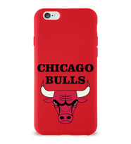 Apple iPhone 6S Plus  Lansman Kılıf Chicago Bulls Tasarımlı Altı Kapalı İçi Kadife Kaplı  Kapak (Şeffaf)