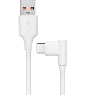USB to Type-C ile Uyumlu iPhone ve Samsung ile Uyumlu Hızlı Şarj ve Data Kablosu 200 cm L Tipi Gaming (Beyaz)
