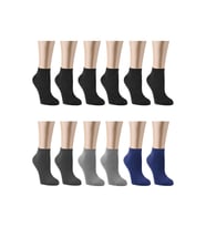 Ozzy Socks 12 Çift Bambu Erkek Dikişsiz Patik Çorap 4 Mevsim Dayanıklı Topuk Ve Burun Koyu Renkler
