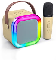 TT SZB-WR187 Karaokeli Bluetooth RGB Hoparlör TF Kartı / USB / Aux (Gri Yeşil)