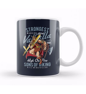 Strongest Warrior Viking Valhalla Kupa Bardak Porselen