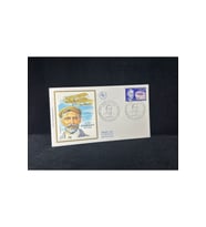1971 Fransa İlk Gün Zarfı Pilot Henri Farman Premier Uçak temalı İpek Baskı France FDC