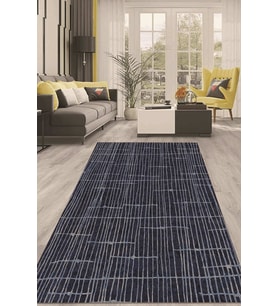 Dijital Kaymaz Taban Yıkanabilir Modern Renkli Salon Halısı Mutfak Halısı Yolluk ND-HT-367 (Mavi)