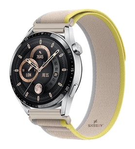 Samsung Gear S3 Frontier R760 – S3 Classic R770 22mmUyumlu Wander Trail Loop Kordon (Sarı)