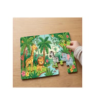Safari Hayvanları Tasarımlı 24 Parça Ahşap Çocuk Puzzle