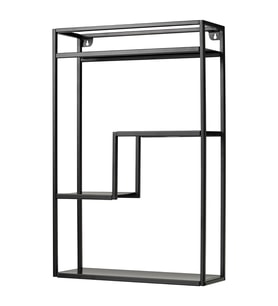 Salon-Mutfak Dekorasyon Duvar Rafı,MeridyenDukkan Antrasit Renk 40x60 cm Sergi-Obje-Kitap Rafı