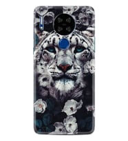 Reeder P13 Blue Max Lite Kılıf Desenli Silikon Güzel Kılıf Flowers Snow Leopard 1335