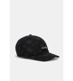 Guess Şakayık Baskılı Tamamı Beyzbol Kadın Siyah Şapka AW5502POL01-BLA
