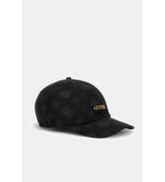 Guess Şakayık Baskılı Tamamı Beyzbol Kadın Siyah Şapka AW5502POL01-BLA