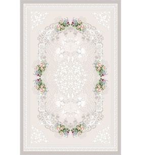 Eliana Home Baskılı, Yıkanabilir Kaymaz Taban Salon Halısı LNA0658 100x150 cm (Krem)