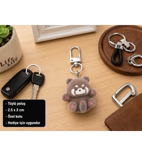 Mochi Bear Peluş Charm Anahtarlık Sevimli Ayıcık Figürlü Çanta Aksesuarı Hediye