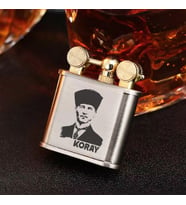 Gazlı Fitilli Çakmak Kişiye Özel İsimli Atatürk Zorro Çakmak