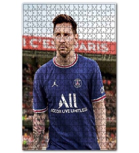 Cakapuzzle Messi PSG Sahada Puzzle Yapboz MDF (Ahşap) (120 Parça)