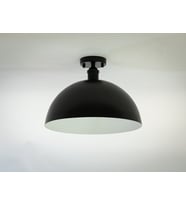 RİOLİGHT RETRO SİYAH İÇİ BEYAZ TEKLİ METAL PLOFONYER AVİZE ÇAP: 30CM