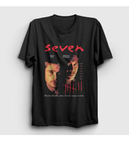 Presmono Unisex Siyah Poster Movie Seven Se7en T-Shirt 544623tt