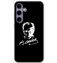 Galaxy S24 Kılıf HD Desen Baskılı Kılıf - Atatürk Silüet İmza