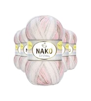 5 Adet Mini Batik Bebe El Örgü İpi Kahveli Pembe 32463