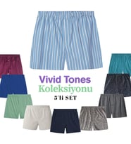 YohannesClub Poplin Boxer Erkek, (Tekli, 2'li, 3'lü ve 5'li Seçenekli) % 100 Pamuklu POPLİN Kumaş Boxer (502)