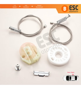 Opel Astra H A04 2004-2014 4/5 Kapı 13100424 İçin Arka Sağ Cam Kriko Tamir Seti