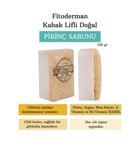 Fitoderman Kabak Lifli Beyazlatıcı ve Aydınlatıcı Pirinç Sabunu