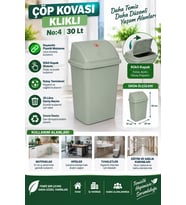 Çöp Kovası Klikli No:4 30 Lt