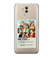 Huawei Mate 20 Lite Uyumlu One Piece Desenli Şeffaf Telefon Kılıfı