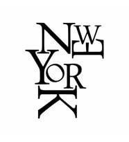 New York Yazı Duvar Sticker Siyah 15X19 cm