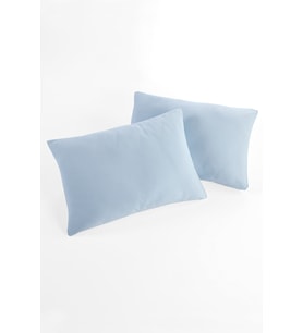 Örme %100 Pamuk Flaplı 2 Adet Yastık Kılıfı 50×70 Cm (Mavi)