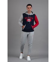 PAUL MARTİN 3 İPLİK KAPŞONLU CEPLİ SWEATSHİRT (Lacivert)