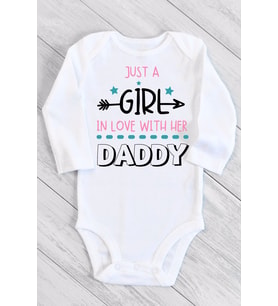 Kız Bebej Beyaz Just A Girl Uzun Kollu Çıtçıtlı Body