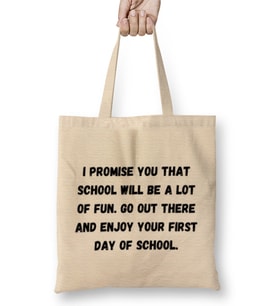 Happy First Day Of School Quotes 2021 BACK TO SCHOOL Bez Çanta Uzun Saplı