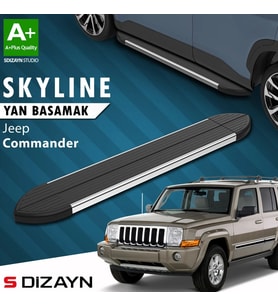 S-Dizayn Jeep Commander Skyline Krom Yan Basamak 173 Cm 2006-2010 A+ Kalite