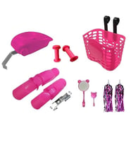 BİSİKLET PEMBE DEKORASYON SET QUEEN 6 PARÇA KOMBİN