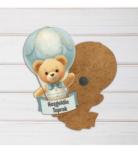 Kişiye Özel Tasarım Ayıcık Baskılı Bebek Magnet (10 Adet)