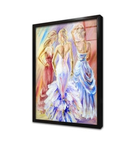 Kadın Çerçeveli Cam Tablo