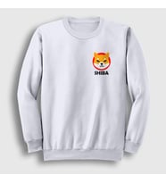 Presmono Unisex Beyaz Shiba Inu Bitcoin Sweatshirt 264382tt (Beyaz)